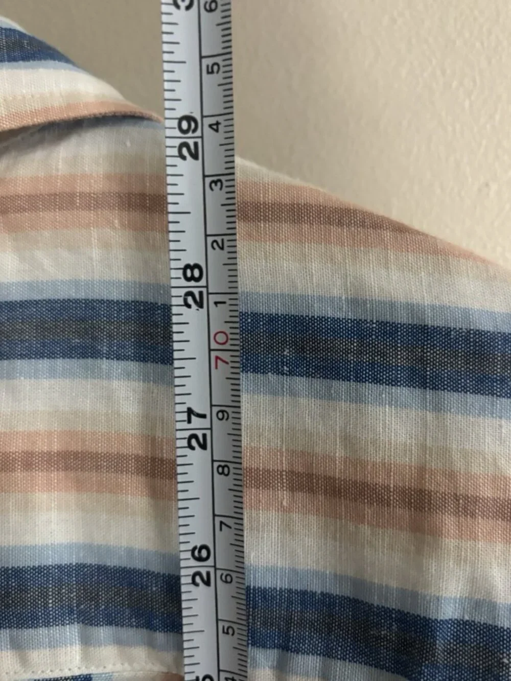 Lucky Brand Button Shirt Mens XL Multicolor Classic Fit Striped Pockets Hemp - Picture 6 of 12